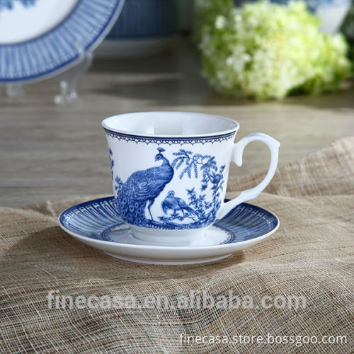 250CC Elegant Blue and White Chinese Porcelain Tea Cup